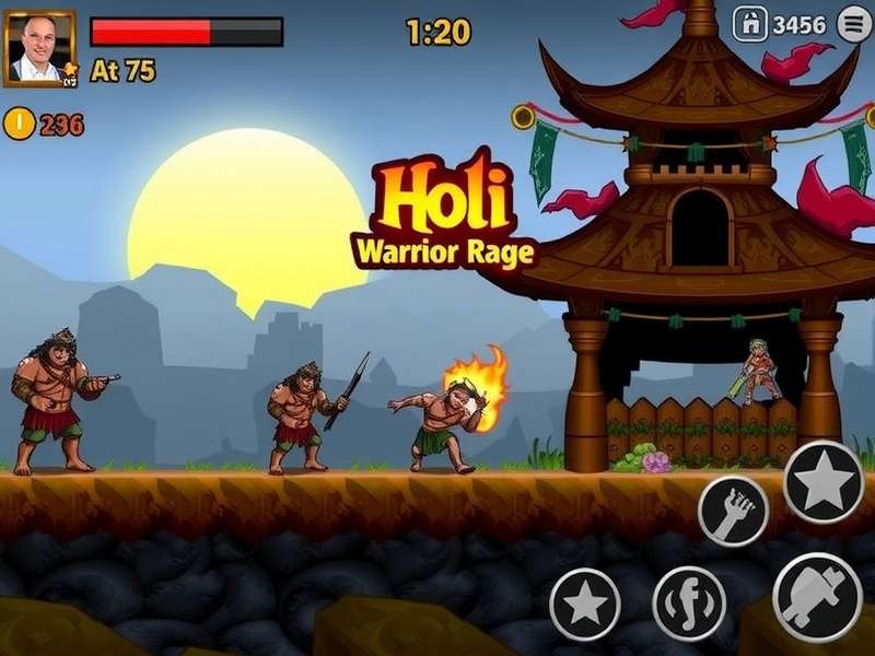 Holi Warrior Rage Gameplay Screenshot